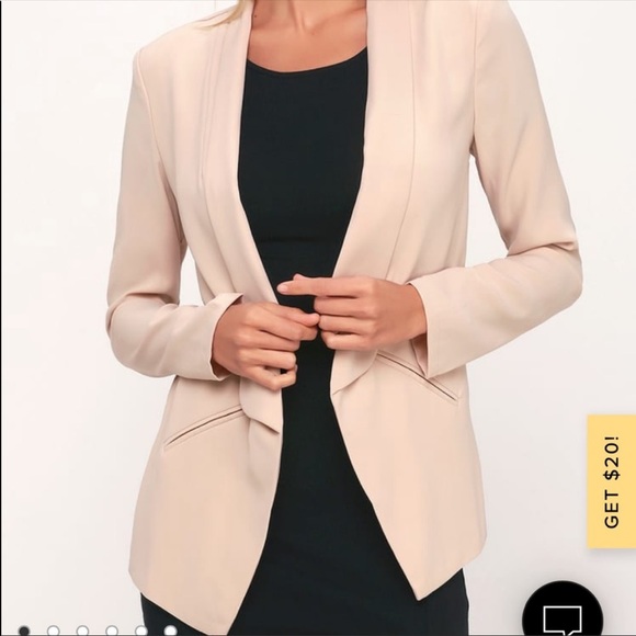 Lulus Jackets & Blazers - Lulu’s Chic Tan Open Blazer